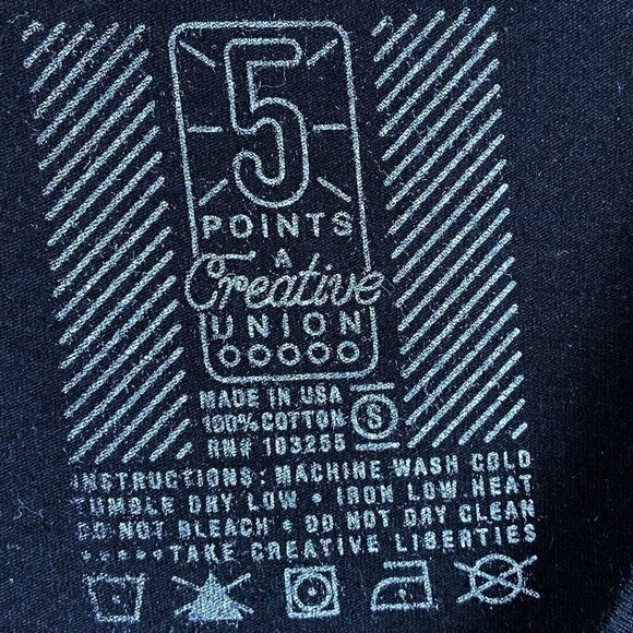 "Make" Crewneck Short Sleeve Graphic Tee Black Small - Picture 5 of 7